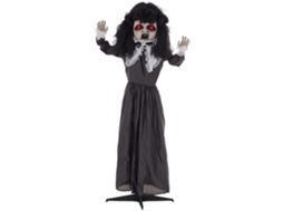 Boneco Horror Halloween Com Voz E Música, Olhos Vermelhos, 160cm