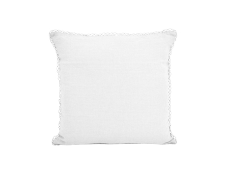 Almofada decorativa linho lavado DESLINEN Branco 45x45cm — 100% Linho