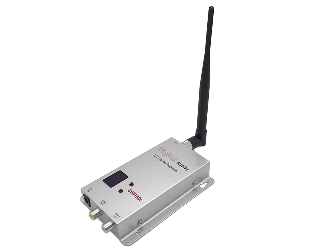 Receptor de Vídeo Sem Fios Fpv Partom 1.2ghz 1.5w 12ch de Longo Alcance para Drones Rc e Aviões de Asa Fixa. MDUG (10 Km)