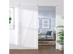 Vidaxl Kit De Ferragens Para Porta Deslizante 183 Cm Aço Branco