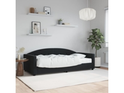 Vidaxl Sofá-cama Com Colchão 90x190 Cm Veludo Preto