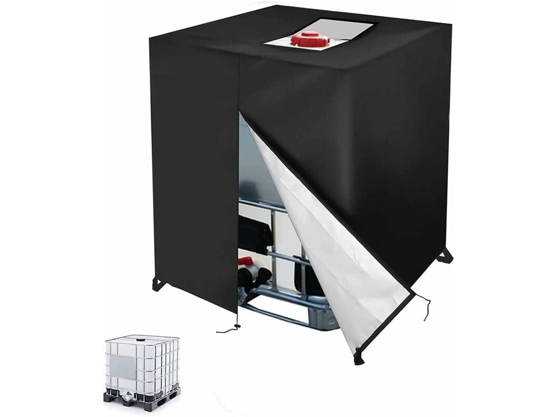 Capa Para Tanque Ibc 1000l, 210d Anti-uv E Resistente À Chuva, Com Zíper (120x100x116cm)