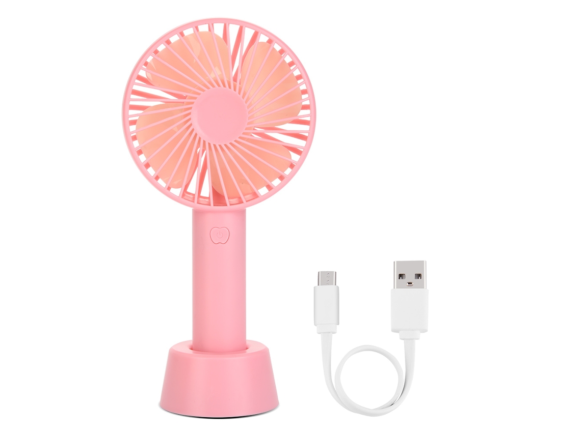 Ventilador Portátil Laxiscreed 2111 Usb Com Base, Recarregável, Ideal Para Deslocações