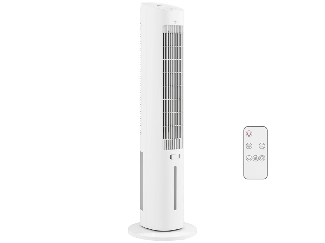 Ar Condicionado, Humidificador e Ventilador Torre 3 em 1, Oscilação 48°, 3 Velocidades, 3 Modos, Branco PENGJIANG SHOP