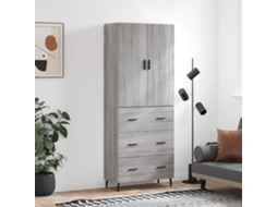 Armario alto 69,5x34x180 cm Derivados de madera Gris Sonoma