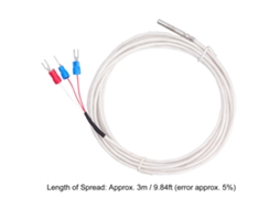 Laxiscreed Sonda De Temperatura Pt100 À Prova De Água Com 3 Fios Para Medição Precisa