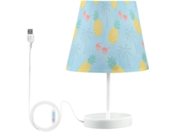 Abajur De Mesa Junzan Fun Tropical Pineapple Com 3 Modos Iluminação, Porta De Carregamento Usb, Ideal Para Mesa De
