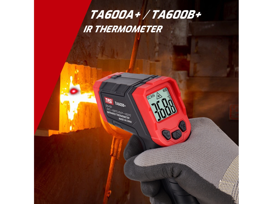 Termômetro Infravermelho Digital Laser 32~550℃ para Cozinha e Industrial