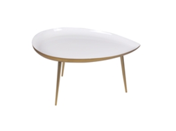 Mesa de centro em aço lacado branco DROP MILIBOO