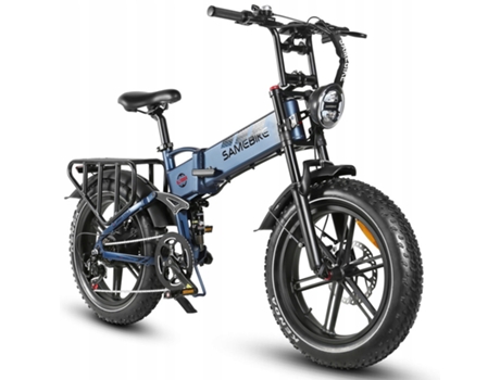 Bicicletas Elétricas Dobráveis Samebike Rs A02 E Bike Cidade 1200w 17ah 45km/h 120km 20 Polegadas Azul