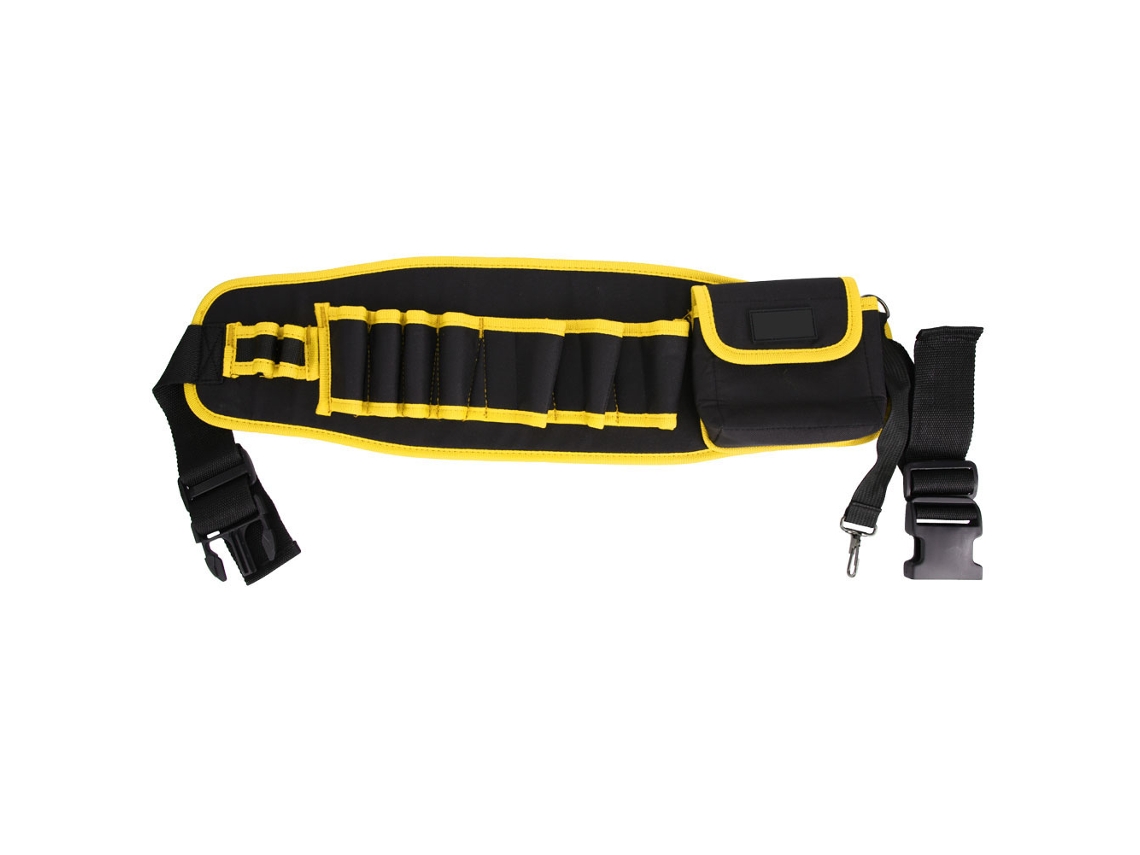 Mochila De Ferramentas De Tela Oxford Portátil Com Grande Capacidade E Múltiplos Bolsos Para Eletricistas E Materiais De Construção (amarelo)