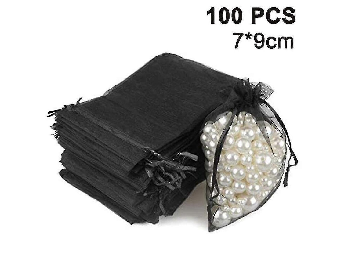 100 Saquinhos De Joias Com Cordão Para Lembrancinhas De Casamento, Festas E Natal. Hengjian