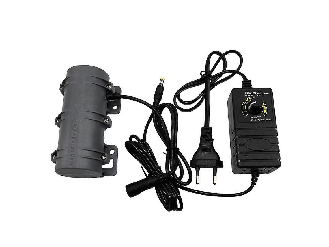 Mini Motor Vibratório Portátil 12v 3800rpm 10w Para Sistemas De Alerta, Camas De Massagem, Vibrador Com Regulagem De Velocidade, Plugue Ue