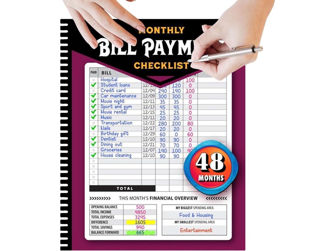 Bill Payment Tracker, Carnet De Suivi De Factures, Planificador