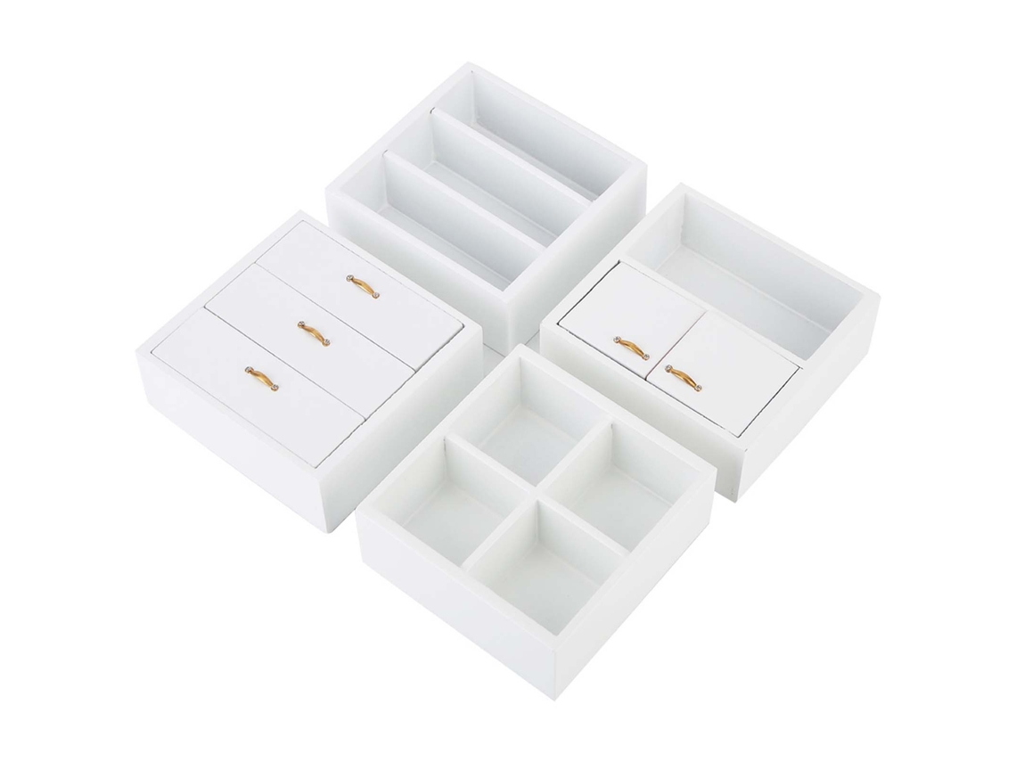 Mali armário de Madeira Miniatura 1:12 Branco para Casa de Bonecas Móvel de Brinquedo