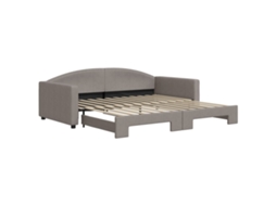 Daybed With Trundle, Daybeds With Trundles Vidaxl Cinzento-acastanhado Tecido (100 X 200 Cm)