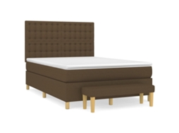 Box Spring Bed, Box Spring Beds Vidaxl Marrom Tecido (140 X 190 Cm)