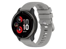 Lurelia Pulseira, Compatível Com Garmin Venu 2plus 20mm Silicone Textura Cruzada Cinza Claro