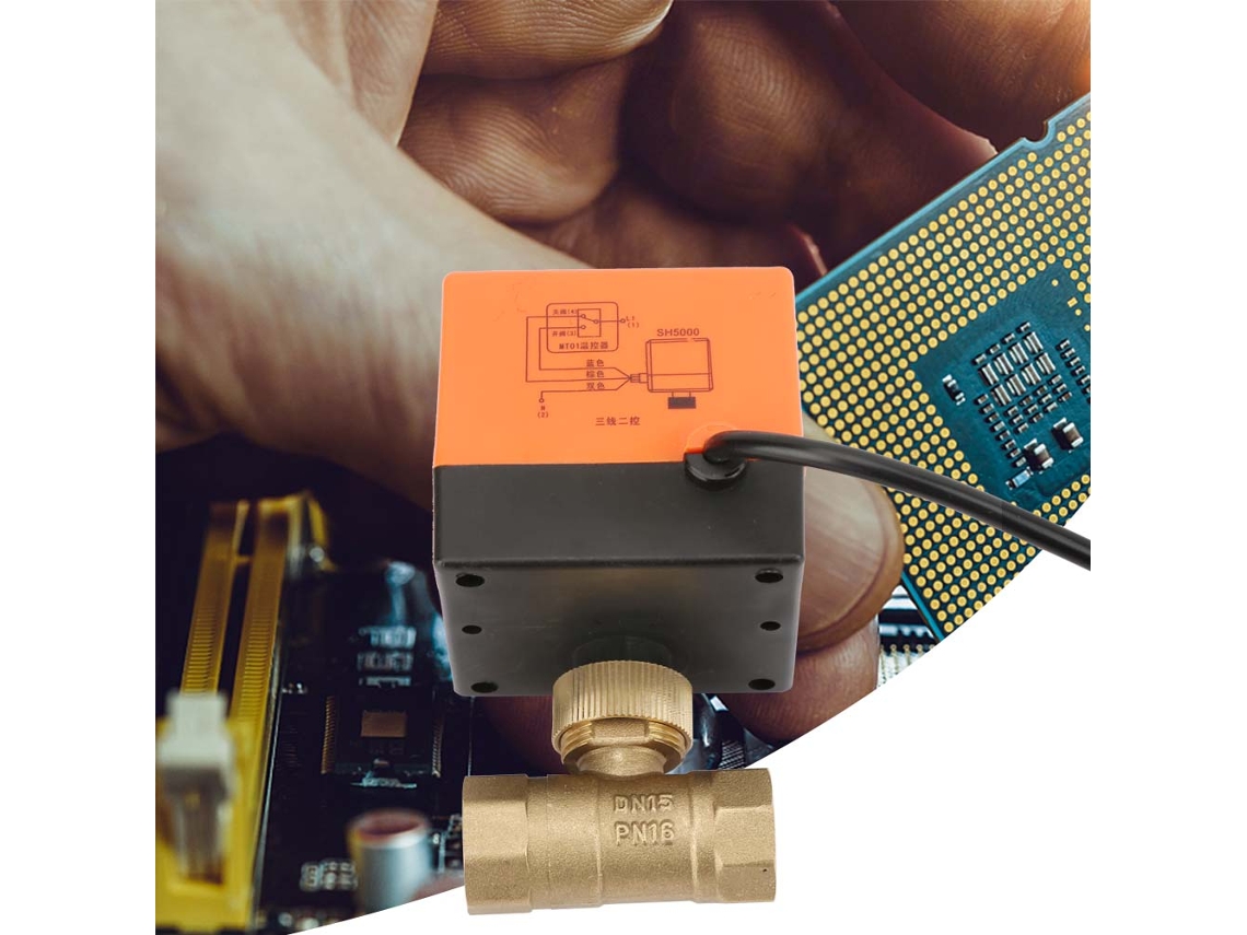Válvula Elétrica De Bronze Laxiscreed 3 Fios 2 Vias Para Ac220v De Alta Eficiência