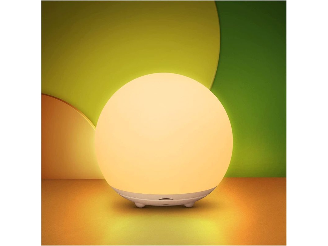 Luz Noturna Infantil Nova Line com LED Recarregável, Branco Quente e RGB | S/MARCA