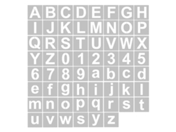 62 Estênceis de Letras e Números 5 Polegadas Reutilizáveis | S/MARCA