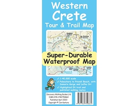 Livro Western Crete Tour Trail SuperDurable Map de Kostura e Jan (Inglês)