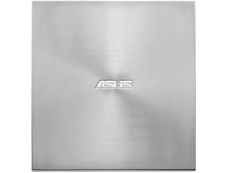 Drive Ótica Externa ASUS ZenDrive U9M (SDRW-08U9M-U) Prateada — M-DISC | USB 2.0 / C | Ultra-Slim | 8X