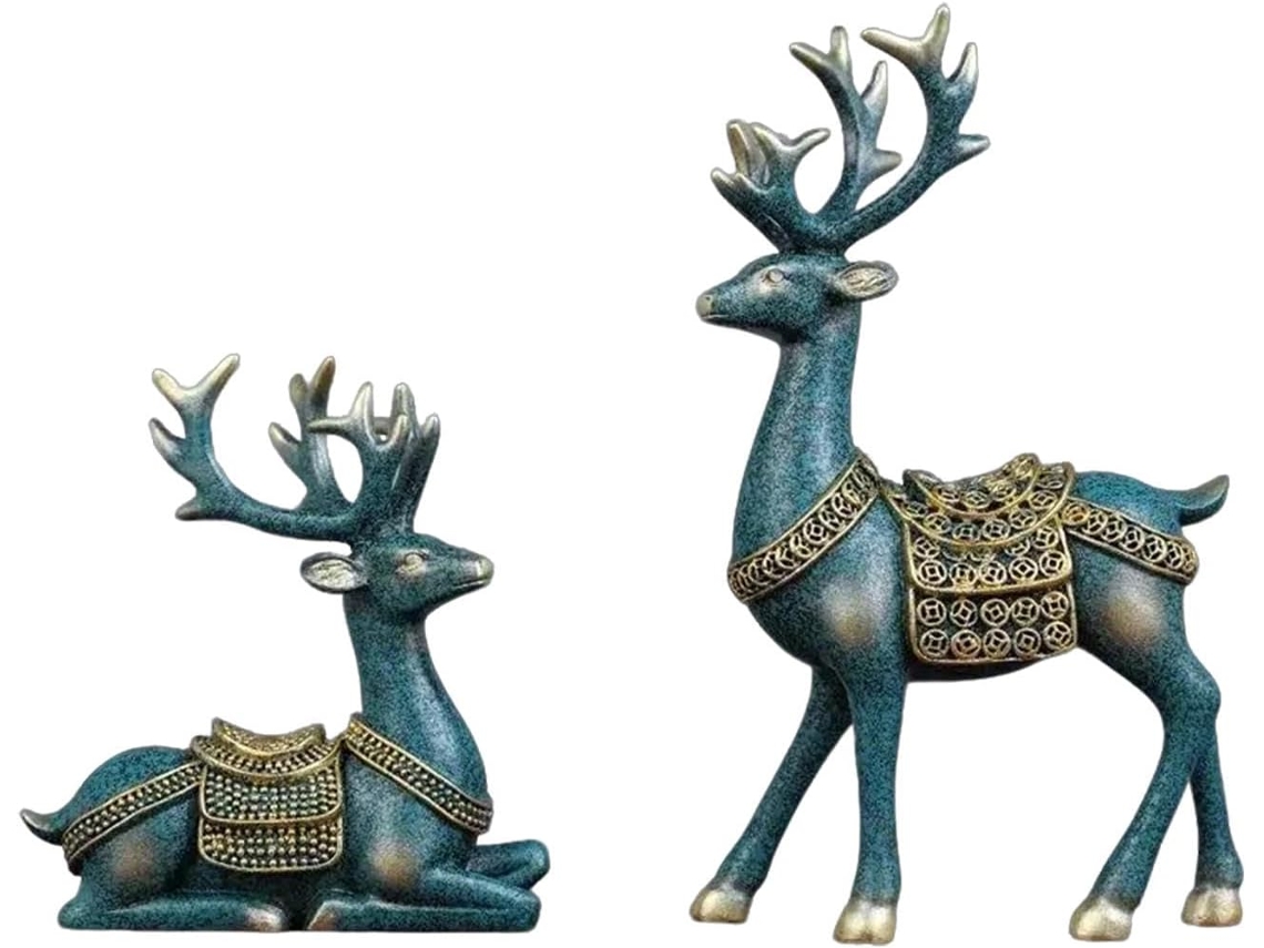 Estatuetas De Renas Natalinas, Estátuas Decorativas De Alces Para Mesas |