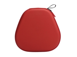 Aetheria estojo de Transporte Portátil para Fones de Ouvido Bolsa Protetora Couro Pu+eva Vermelha