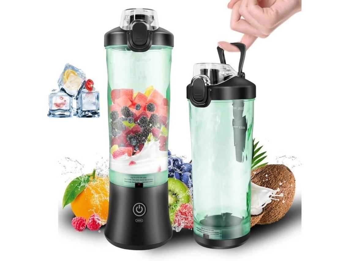 Liquidificador Portátil Dayplus Mini, Batedeira Elétrica De 600ml Com 1 Copo, Bateria Usb De 4000mah, Para Smoothies E Shakes De Frutas