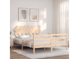 Estrutura De Cama King Size Com Cabeceira Madeira Maciça