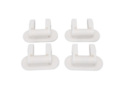 4pcs Bloqueador de Alavanca de Porta Infantil Seguro com ABS para Casa Branco