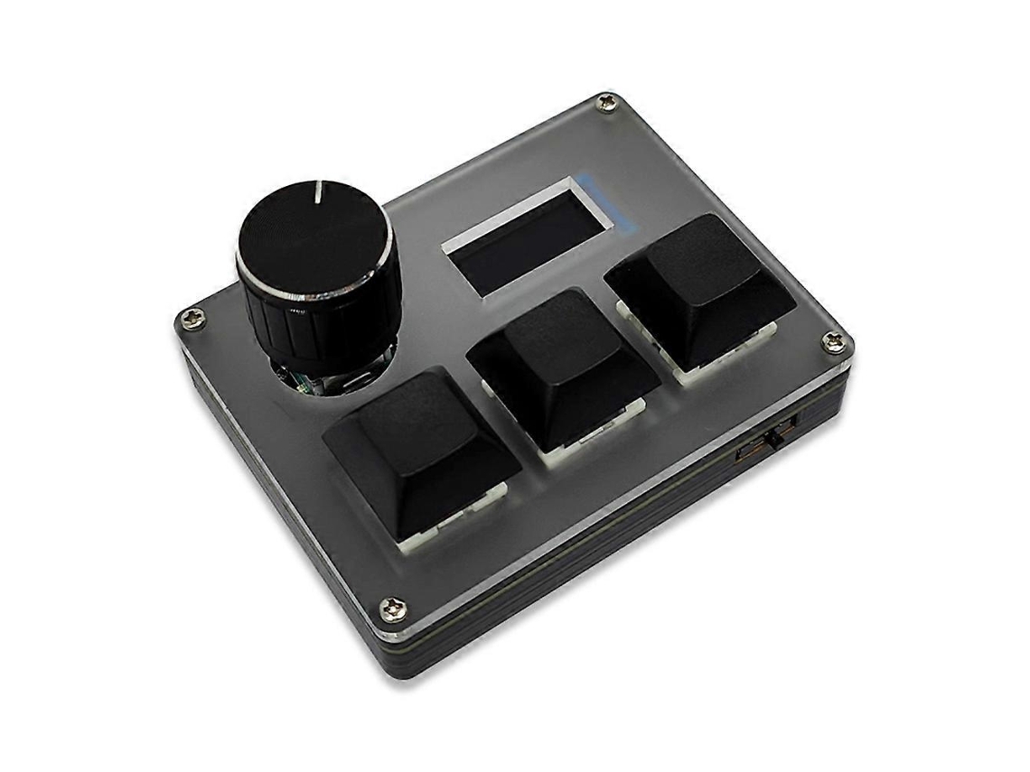 Teclado Personalizado Com Fio De 3 Botões, Switch Blue Axis, Teclado Gamer Osu Botão Giratório, Tela Rgb E Atalhos Para Copiar Colar. -aquaf