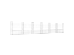 Gabion Basket, Gabion Baskets Vidaxl Prateado Ferro (740 X 20 X 150 Cm)