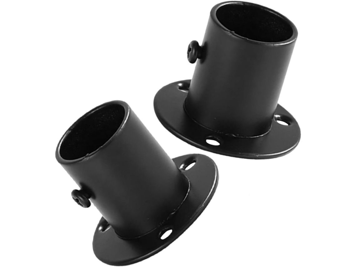 Tofficu 2 Peças Suporte De Haste Com Flange Para Encaixe Poste Em Aço Inoxidável 304 Preto Acabamento Resistente Ao