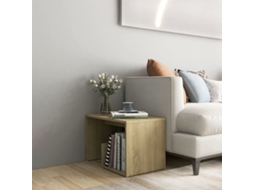 Vidaxl Mesa De Apoio 59x36x38 Cm Derivados De Madeira Carvalho Sonoma