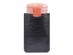 2026 pincel de Barbear para Barba e Bigode, Ferramenta de Limpeza Facial com Estojo de Couro Pu Preto