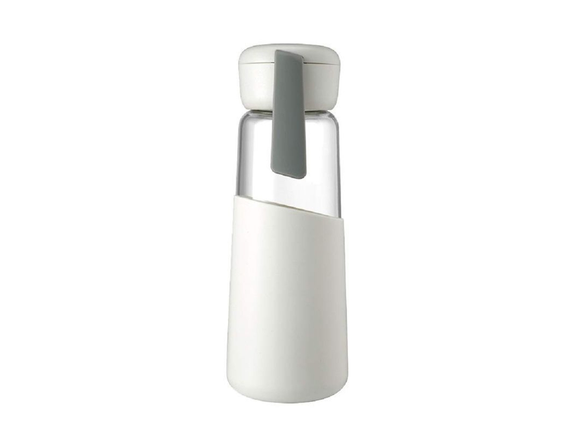 2026 botella de Vidro com Capa de Silicone Antiquente para Água Fria Leve