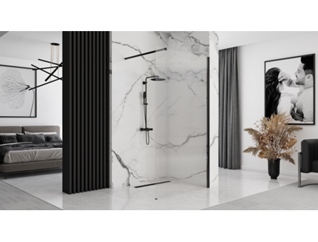 Parede De Chuveiro Rea Aero Intimo 100 Black