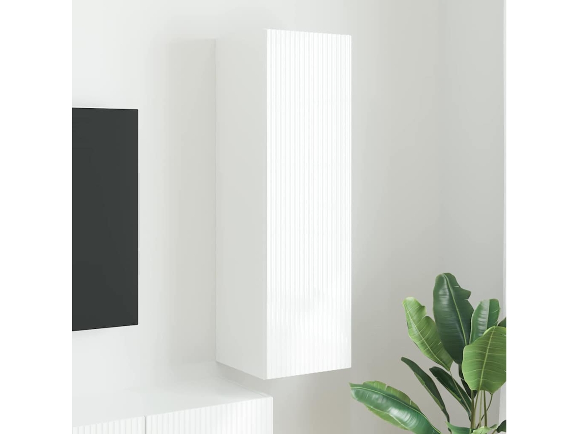 Vidaxl Armário De Tv De Parede 30 X 31 X 100 Cm Branco