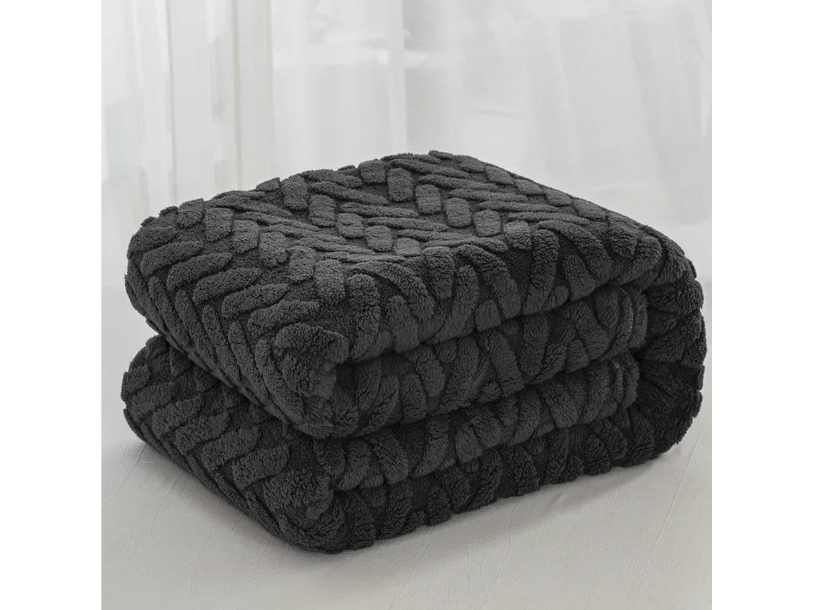 Manta Multifuncional de Algodão Jacquard Camada Única e Dupla Face Ideal para Outono Inverno, Macio, Quente, I