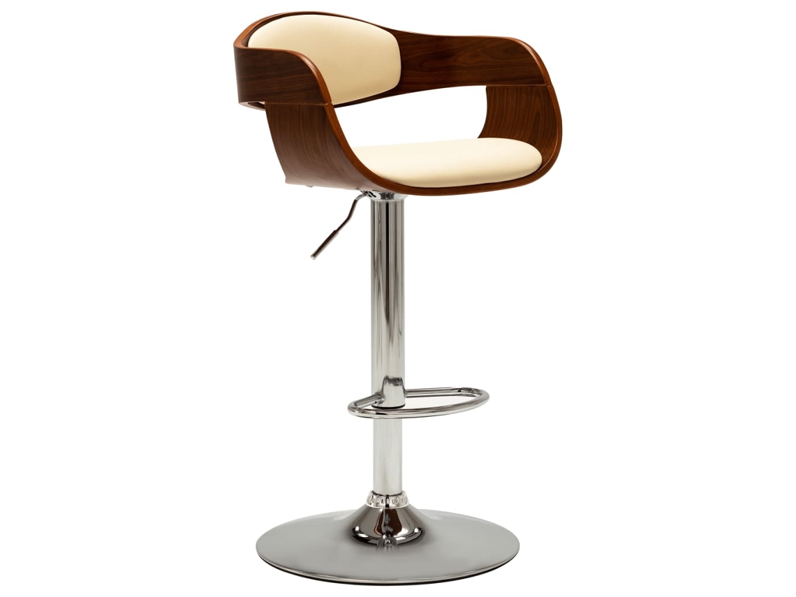 Banco de bar VIDAXL Creme Couro Artificial