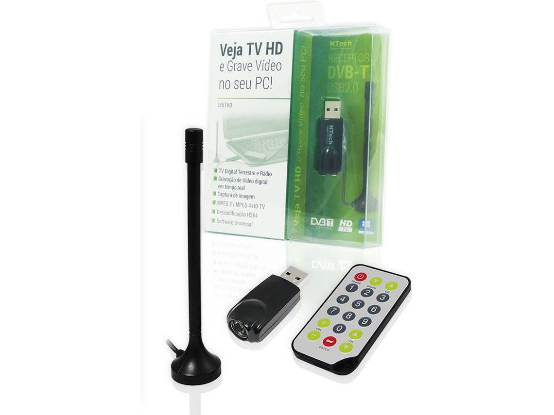 Placa TV Digital HD e Rádio USB NTECH LV5THD