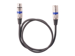 Cabo Lurelia XLR macho/fêmea de 2 m, para microfones, mesas de mixagem, amplificadores e colunas ativas.