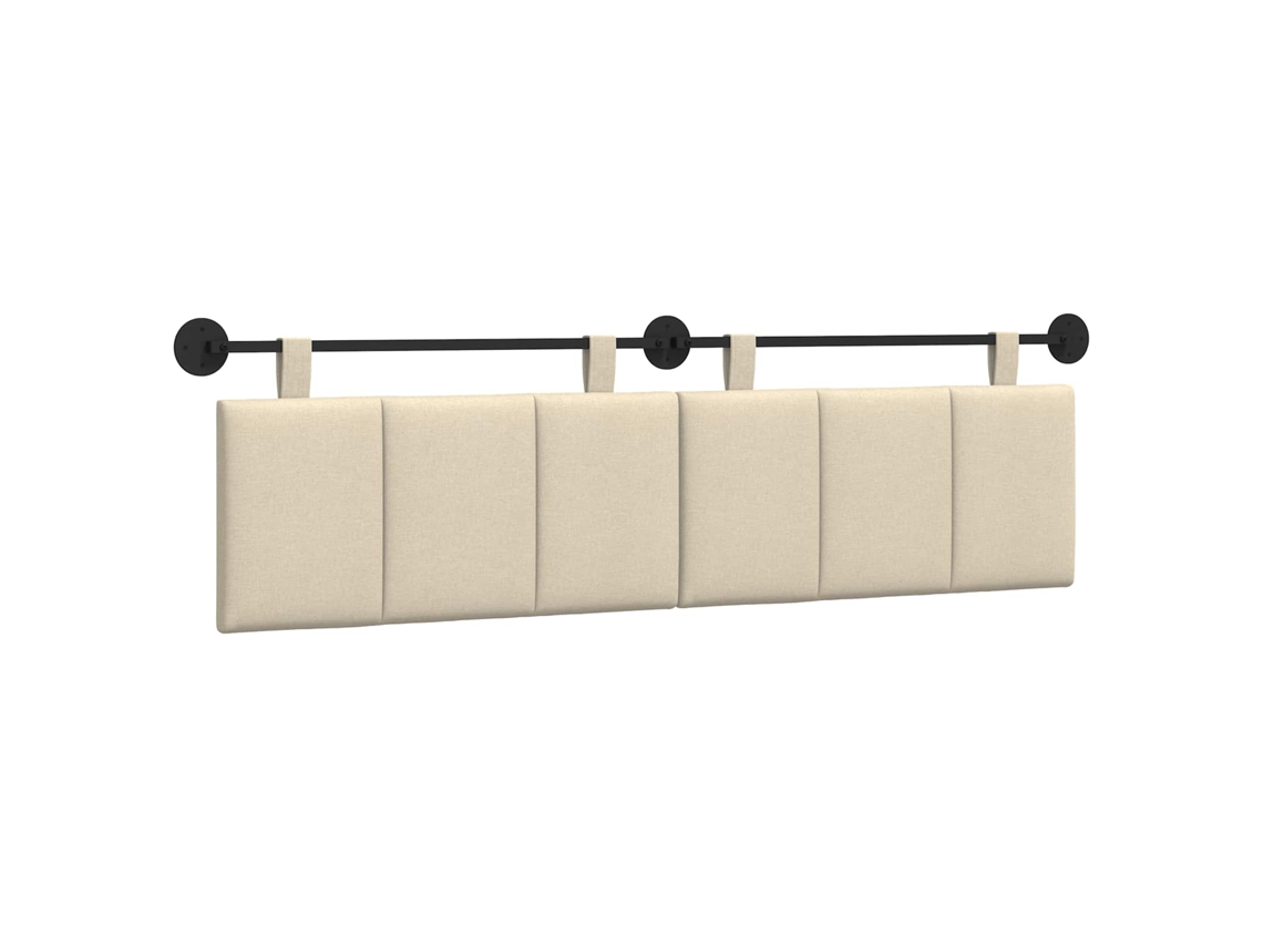 Conjunto 1 Cabeceira Suspensa Vidaxl Creme Veludo (170 X 55 X 5 Cm)