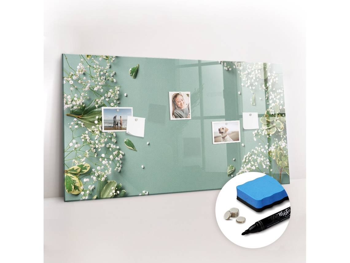 Quadro Magnético De Parede Flores Delicadas Para A Sala De Estar Espelharte (120x60 Cm)