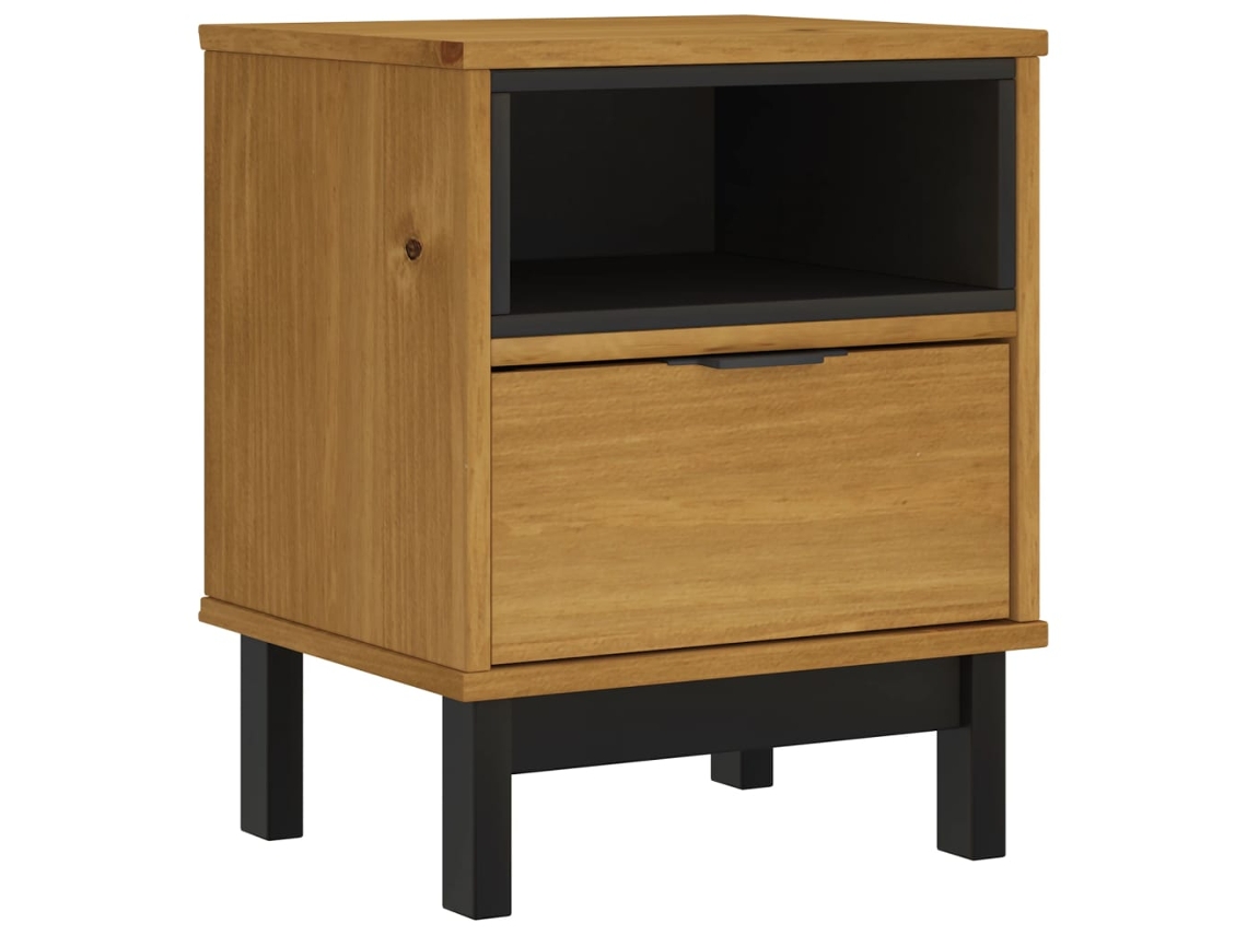 Bedside Cabinet, Bedside Cabinets Vidaxl Marrom Madeira De Pinho