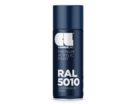 Spray Acrílico Premium Brilhante Ral Cosmos Lac 400 Ml (Ral 5010 Azul Genciana)