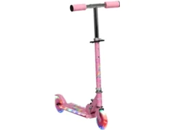 Trotinete Para Criança Metal, Pp, Plástico E Espuma Cor Rosa 67x32x65-78 Cm Homcom