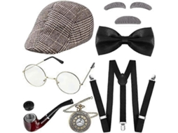 Conjunto De Fantasia De Vovô De 7 Peças Para Adultos E Crianças - Perfeito Para Eventos Escolares E Celebrações Da Semana Do Livro